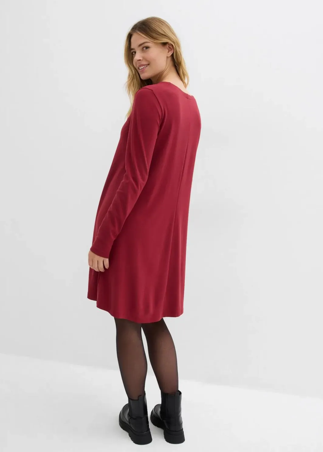 Damen bonprix Bekleidung·Pullover & Strickjacken|Kleider|Kleid aus fließendem Viskose-Mix