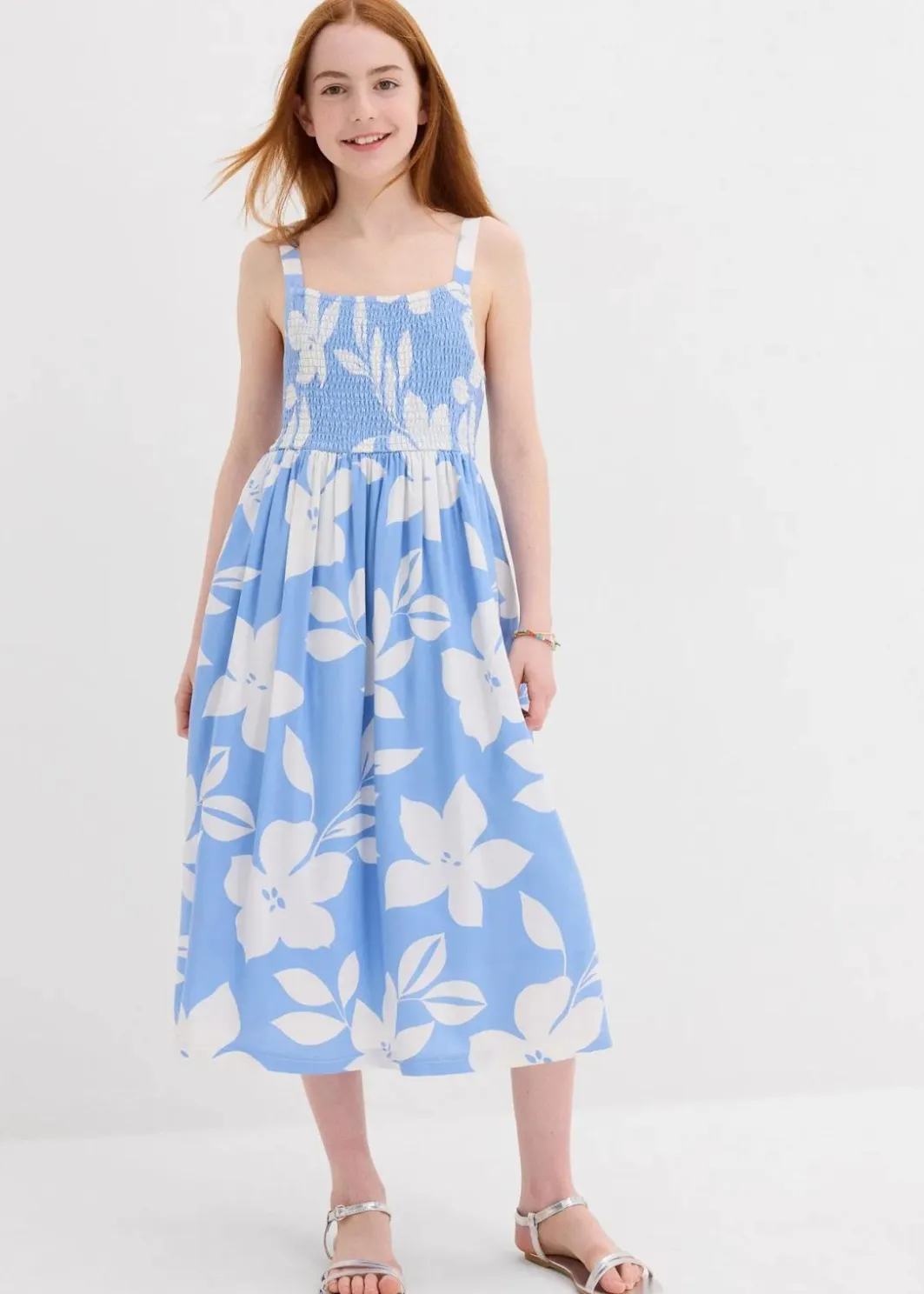 Kinder bonprix Mädchen 9-16 Jahre·Kleider & Jumpsuits|Kleid aus fließender Viskose