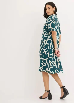 Outlet Kleid aus fließender Viskose Damen Kleider