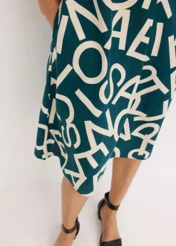 Outlet Kleid aus fließender Viskose Damen Kleider