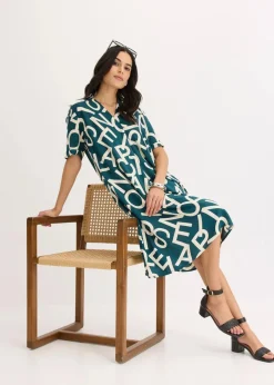 Outlet Kleid aus fließender Viskose Damen Kleider