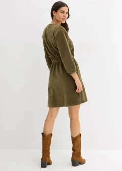Sale Kleid aus Jersey-Cord Damen Bekleidung·Pullover & Strickjacken|Kleider