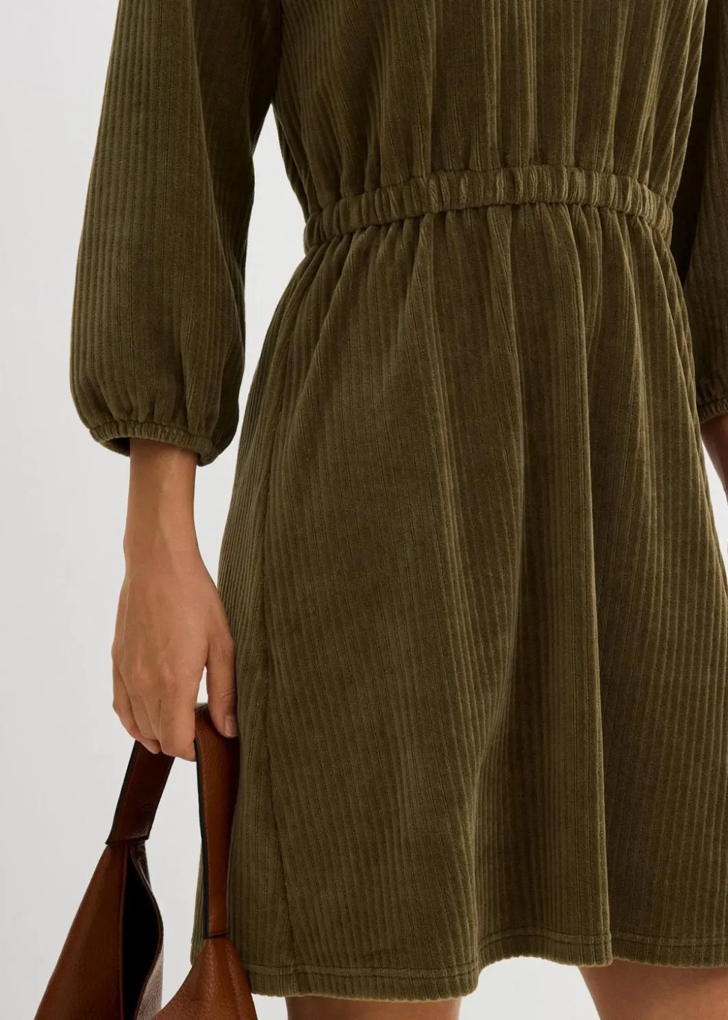 Sale Kleid aus Jersey-Cord Damen Bekleidung·Pullover & Strickjacken|Kleider