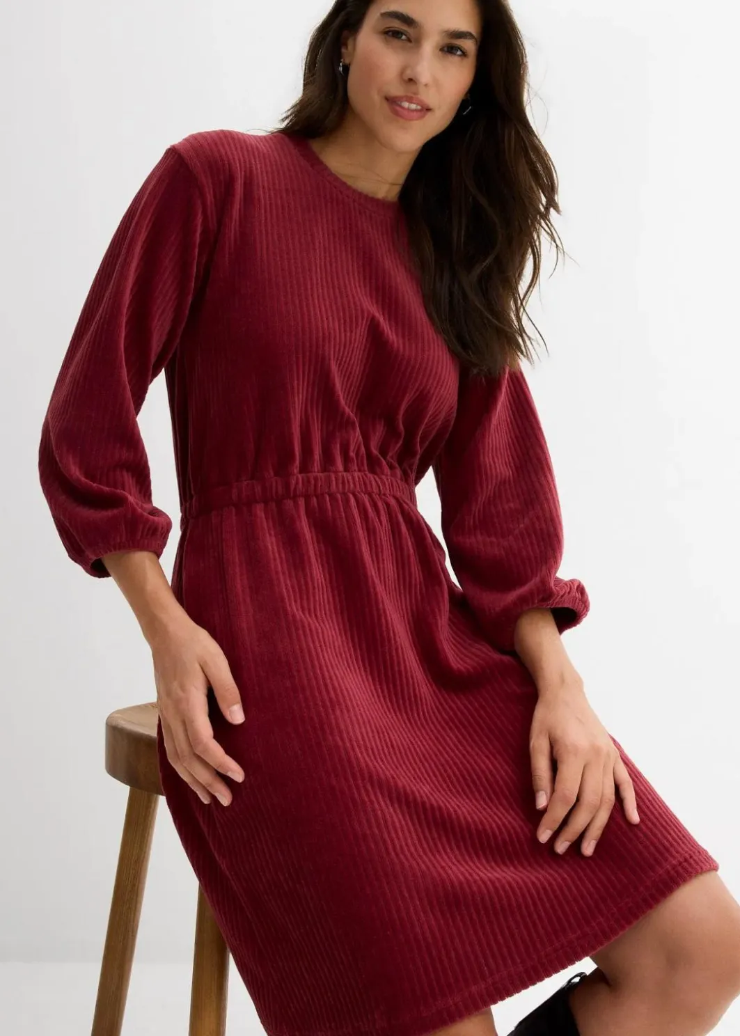 Hot Kleid aus Jersey-Cord Damen Kleider|Bekleidung·Pullover & Strickjacken