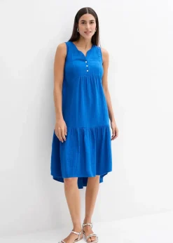 Outlet Kleid aus luftigem Musselin Damen Bekleidung·Pullover & Strickjacken|Kleider