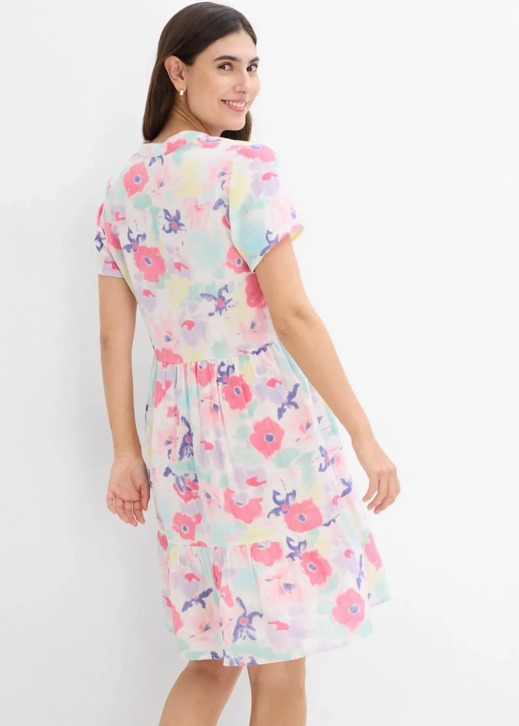 Damen bonprix Bekleidung·Pullover & Strickjacken|Kleid aus Musselin