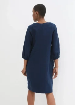 Damen bonprix Bekleidung·Pullover & Strickjacken|Premium|Kleid aus reinem Leinen, 3/4 Arm