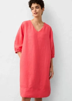 Sale Kleid aus reinem Leinen, 3/4 Arm Damen Nachhaltigere Materialien|Kleider