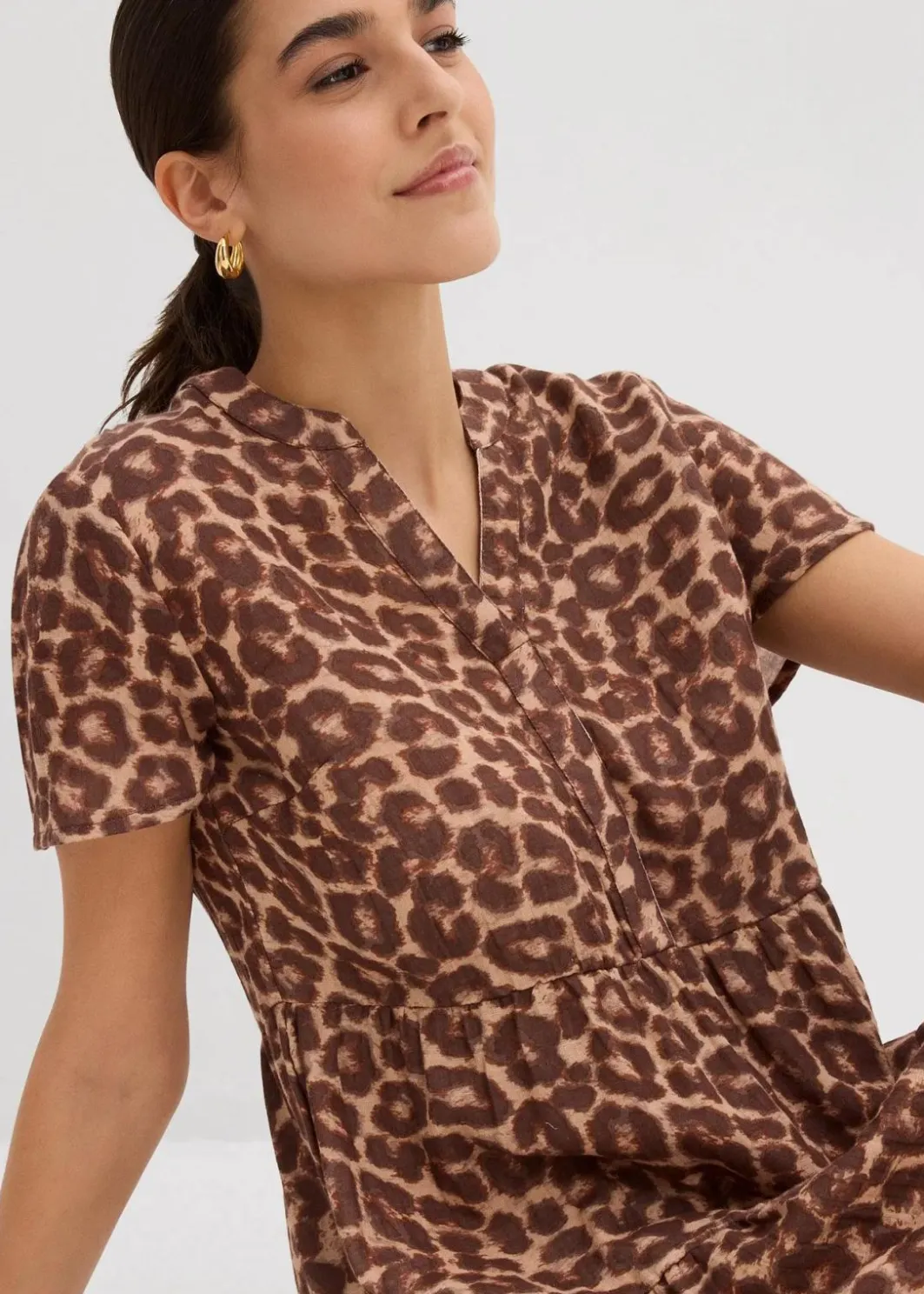 Damen bonprix Kleider|Bekleidung·Pullover & Strickjacken|Kleid aus weichem Musselin