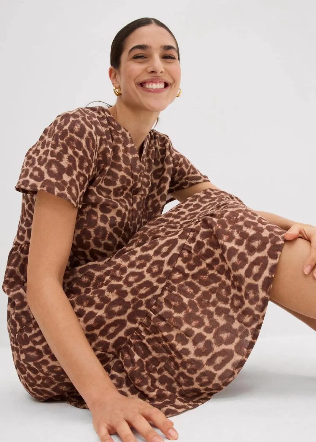Damen bonprix Kleider|Bekleidung·Pullover & Strickjacken|Kleid aus weichem Musselin