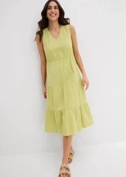 Online Kleid aus weichem Musselin Damen Bekleidung·Pullover & Strickjacken|Kleider