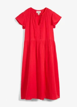Outlet Kleid aus weichem Musselin Damen Bekleidung·Pullover & Strickjacken|Kleider