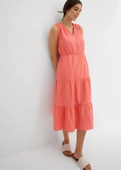 Clearance Kleid aus weichem Musselin Damen Kleider|Bekleidung·Pullover & Strickjacken