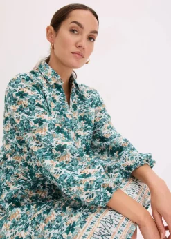 Kleid im Leinen-Look Damen Bekleidung·Pullover & Strickjacken|Kleider