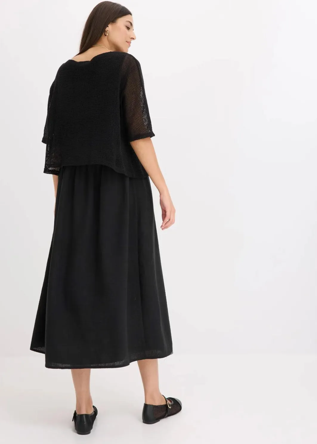 Clearance Kleid in 2 in 1 Optik Damen Kleider|Bekleidung·Pullover & Strickjacken