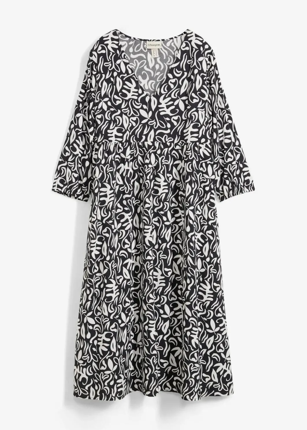 Kleid in Midilänge aus fließender Viskose Damen Kleider