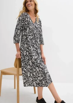 Kleid in Midilänge aus fließender Viskose Damen Kleider