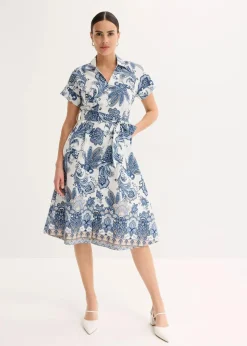 Outlet Kleid mit Bindeband Damen Bekleidung·Pullover & Strickjacken
