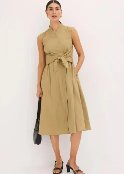 New Kleid mit Bindedetail Damen Kleider|Bekleidung·Pullover & Strickjacken