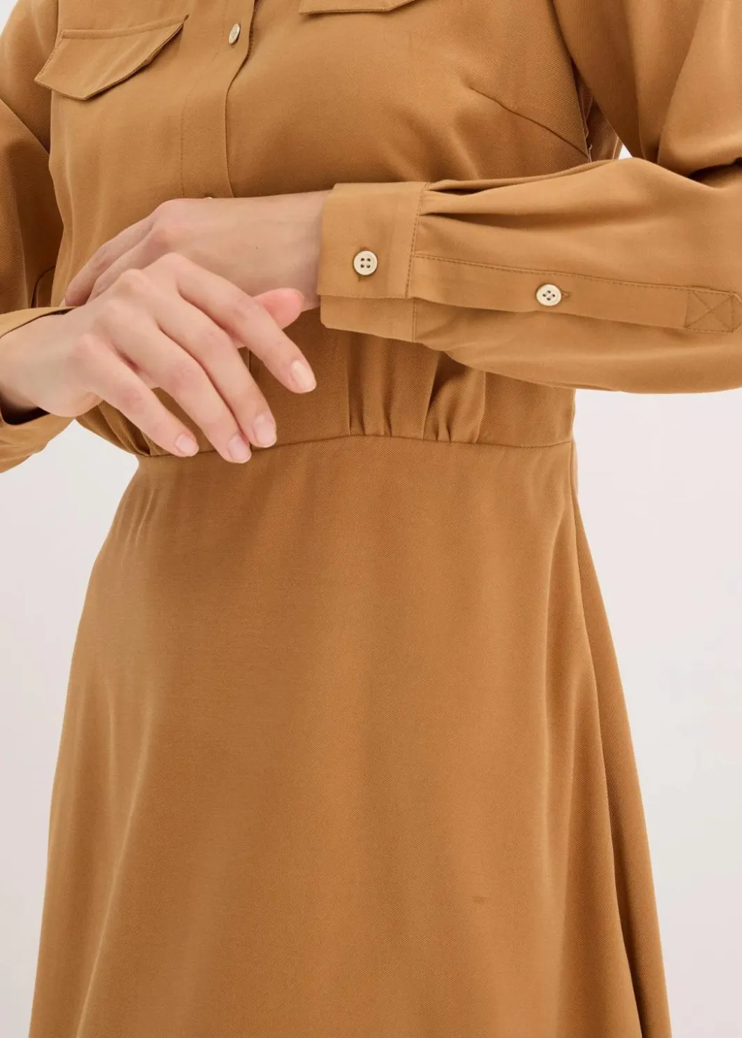 Damen bonprix Bekleidung·Pullover & Strickjacken|Kleider|Kleid mit Hemdkragen