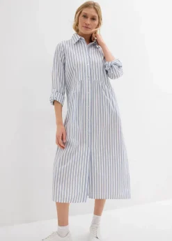 Discount Kleid mit Hemdkragen aus reiner Baumwolle Damen Bekleidung·Pullover & Strickjacken|Kleider
