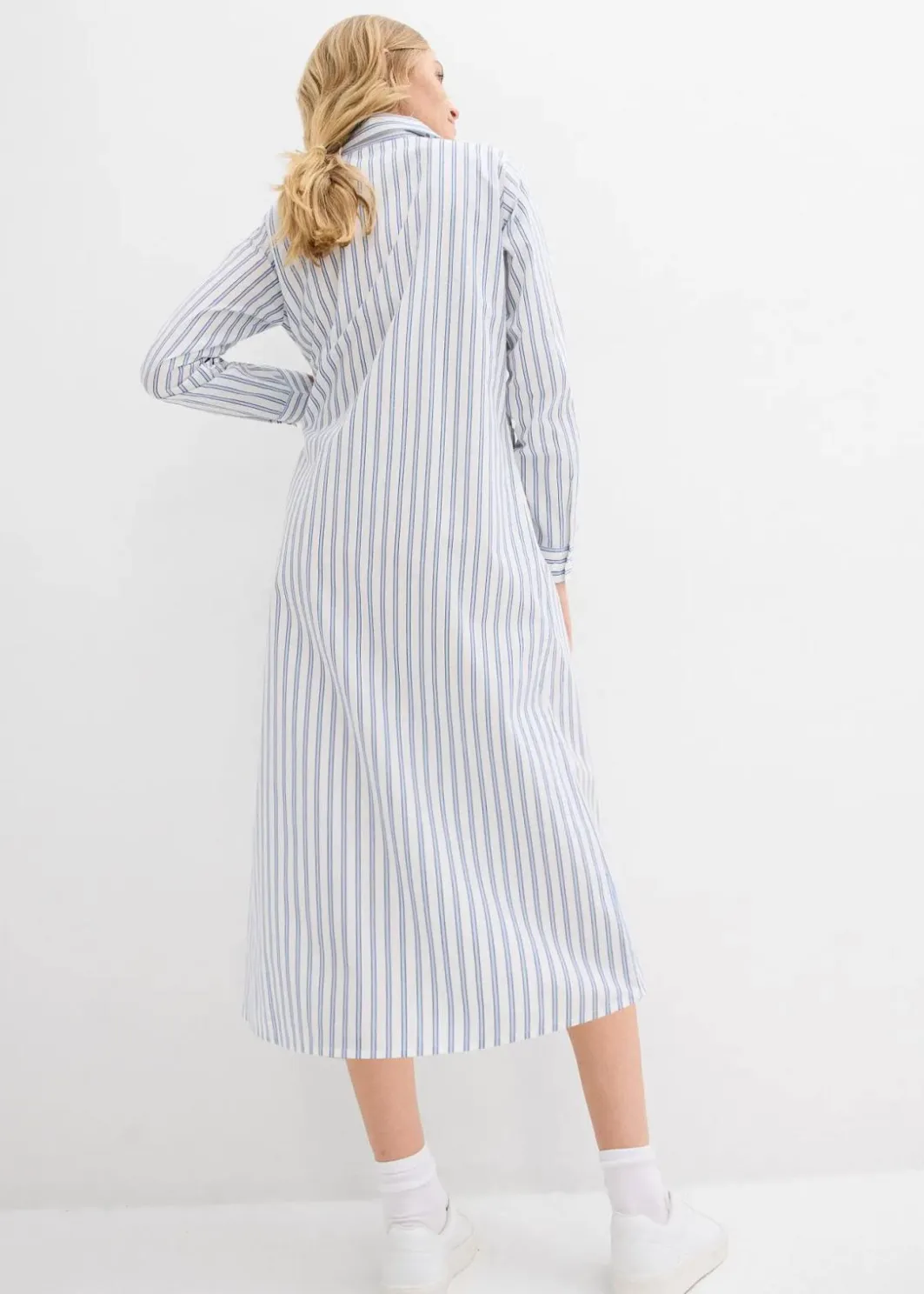 Discount Kleid mit Hemdkragen aus reiner Baumwolle Damen Bekleidung·Pullover & Strickjacken|Kleider