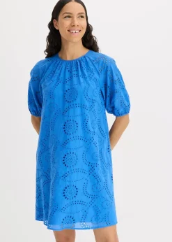 Damen bonprix Kleider|Kleid mit Lochstickerei