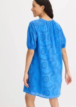 Damen bonprix Kleider|Kleid mit Lochstickerei