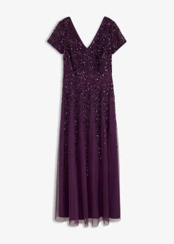 Damen bonprix Kurzgrößen|Bekleidung·Pullover & Strickjacken|Kleid mit Pailletten