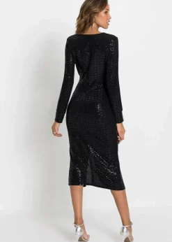 Online Kleid mit Pailletten Damen Kurzgrößen|Bekleidung·Pullover & Strickjacken