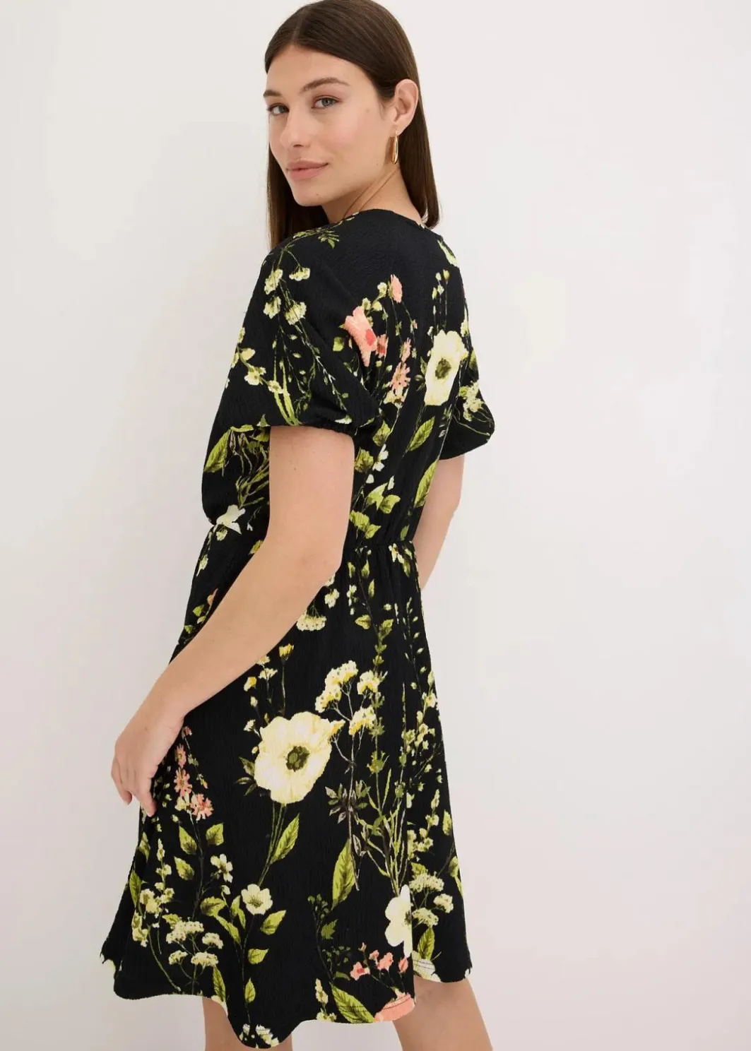 Damen bonprix Bekleidung·Pullover & Strickjacken|Kleider|Kleid mit Puffärmeln