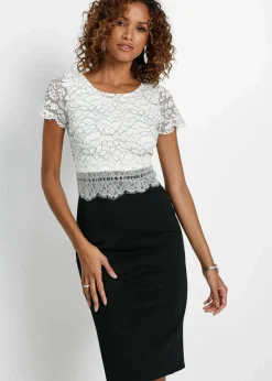 Best Kleid mit Spitze Damen Kleider