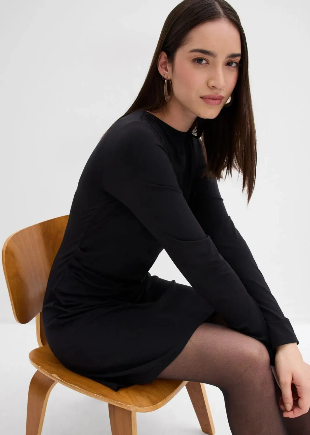 Hot Kleid mit U-Bootausschnitt Damen Bekleidung·Pullover & Strickjacken|Kleider