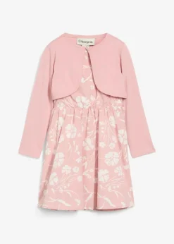 Kinder bonprix Mädchen 2-8 Jahre·Nachhaltigere Materialien|Mädchen 9-16 Jahre·Nachhaltigere Materialien|Kleid und Bolero aus reiner Baumwolle (2-tlg.Set)