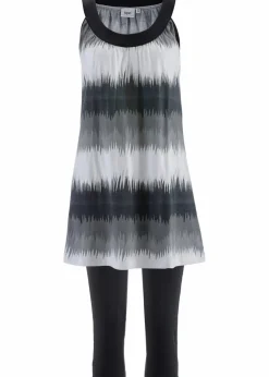 Damen bonprix Bekleidung·Kleider|Hosen|Kleid+Capri-Leggings (2-tlg. Set)