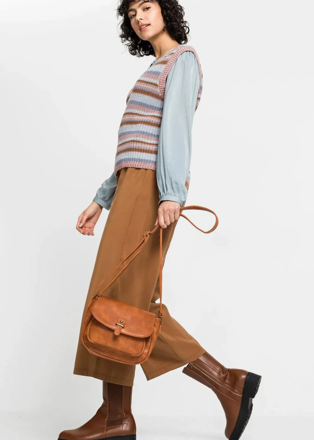 Damen bonprix Taschen|kleine Umhängetasche mit Schnallendetail