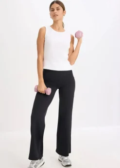 Damen bonprix Bekleidung·Sweat|Bekleidung·Kleider|Komfort- Sport-Hose mit verstellbarer Beinweite