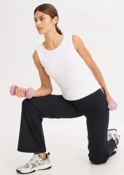 Damen bonprix Bekleidung·Sweat|Bekleidung·Kleider|Komfort- Sport-Hose mit verstellbarer Beinweite
