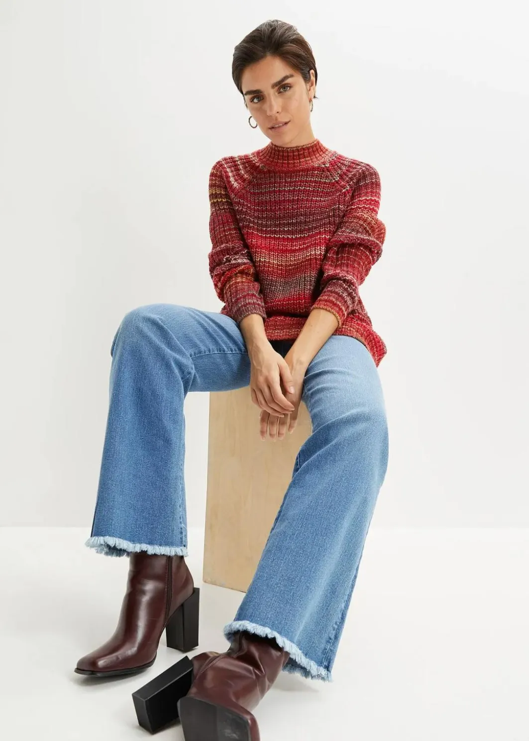 Damen bonprix Bekleidung·Umstandsmode|Bekleidung·Jeans|Komfortabler Grobstrick-Pullover