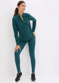 Damen bonprix Bekleidung·Sweat|Bekleidung·Kleider|Komfort-Sport-Leggings mit Handytasche, schnelltrocknend