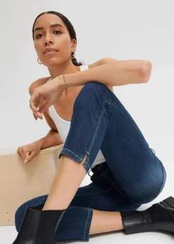 Hot Komfort-Stretch-7/8-Jeans mit Schlitz Damen Jeans|Bekleidung·Shirts & Tops
