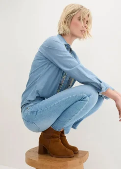 New Komfort-Stretch-7/8-Jeans mit Schlitz Damen Bekleidung·Shirts & Tops|Jeans