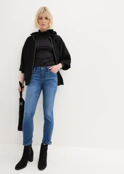 Damen bonprix Jeans|Bekleidung·Shirts & Tops|Komfort-Stretch-7/8-Jeans mit Schlitz