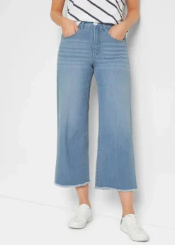 Clearance 7/8-Komfort-Stretch-Jeans, Wide Fit Damen Jeans|Bekleidung·Shirts & Tops