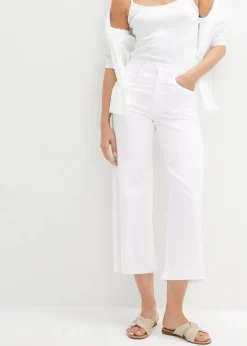Damen bonprix Jeans|Bekleidung·Shirts & Tops|7/8-Komfort-Stretch-Jeans, Wide Fit