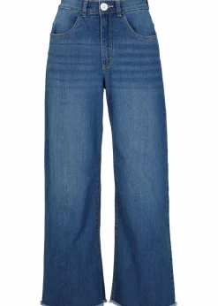 Damen bonprix Bekleidung·Shirts & Tops|Jeans|7/8-Komfort-Stretch-Jeans, Wide Fit