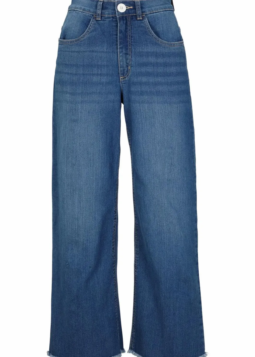 Damen bonprix Bekleidung·Shirts & Tops|Jeans|7/8-Komfort-Stretch-Jeans, Wide Fit