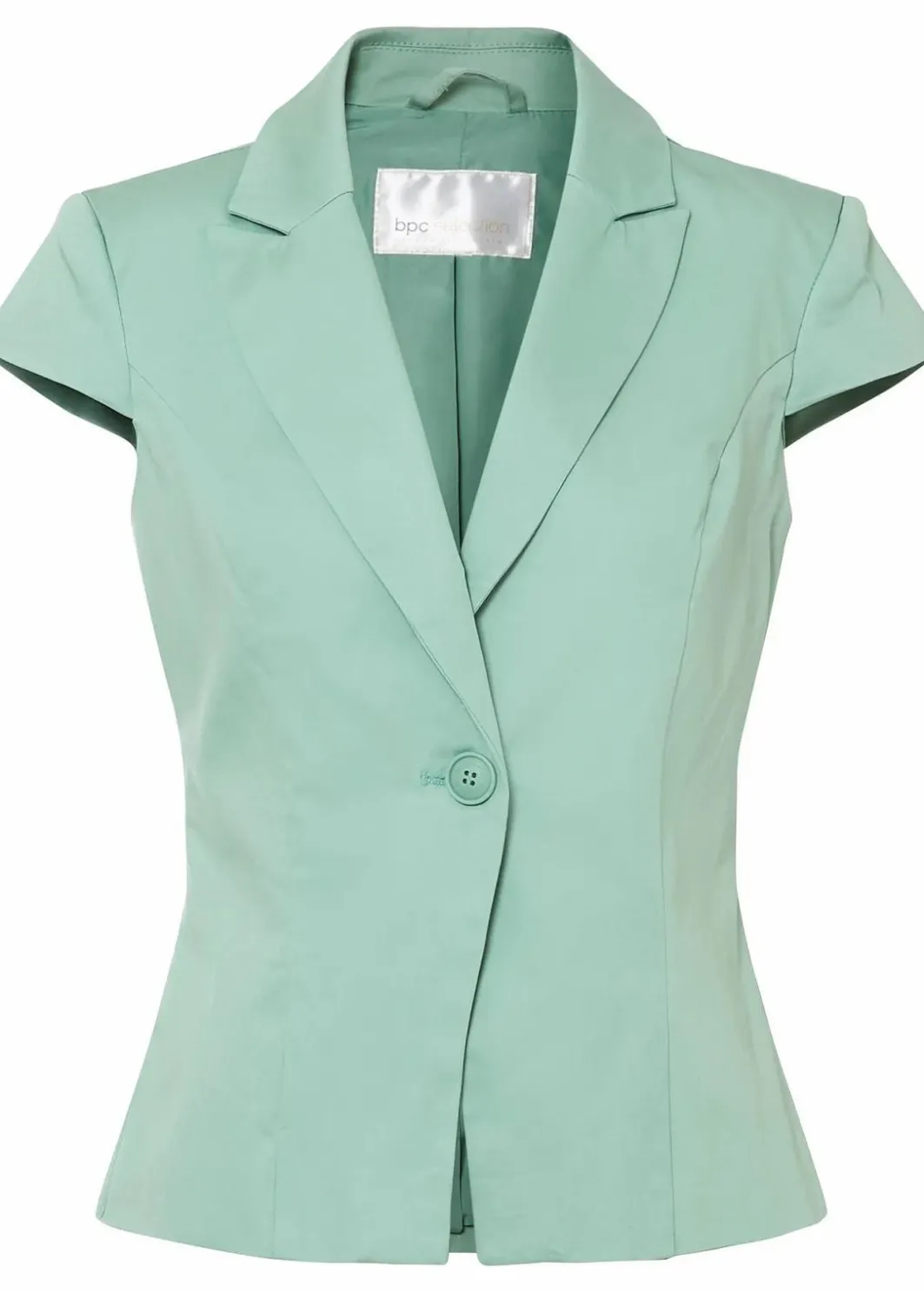 Hot Kurzarm Blazer aus Baumwollsatin Damen Bekleidung·Basics|Blazer