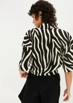 Damen bonprix Bekleidung·Jacken & Mäntel|Blusen & Tuniken|Kurzarmbluse aus fließender Viskose