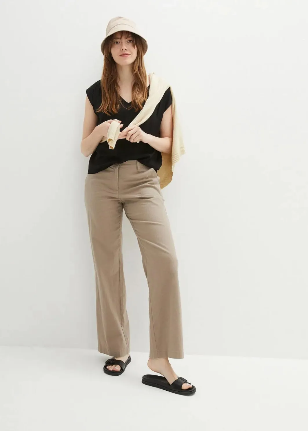 Damen bonprix Nachhaltigere Materialien|Blusen & Tuniken|Kurzarmbluse aus fließender Viskose